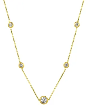 Elegance White Sapphire Necklace