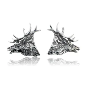 Elk Head Stud Earrings