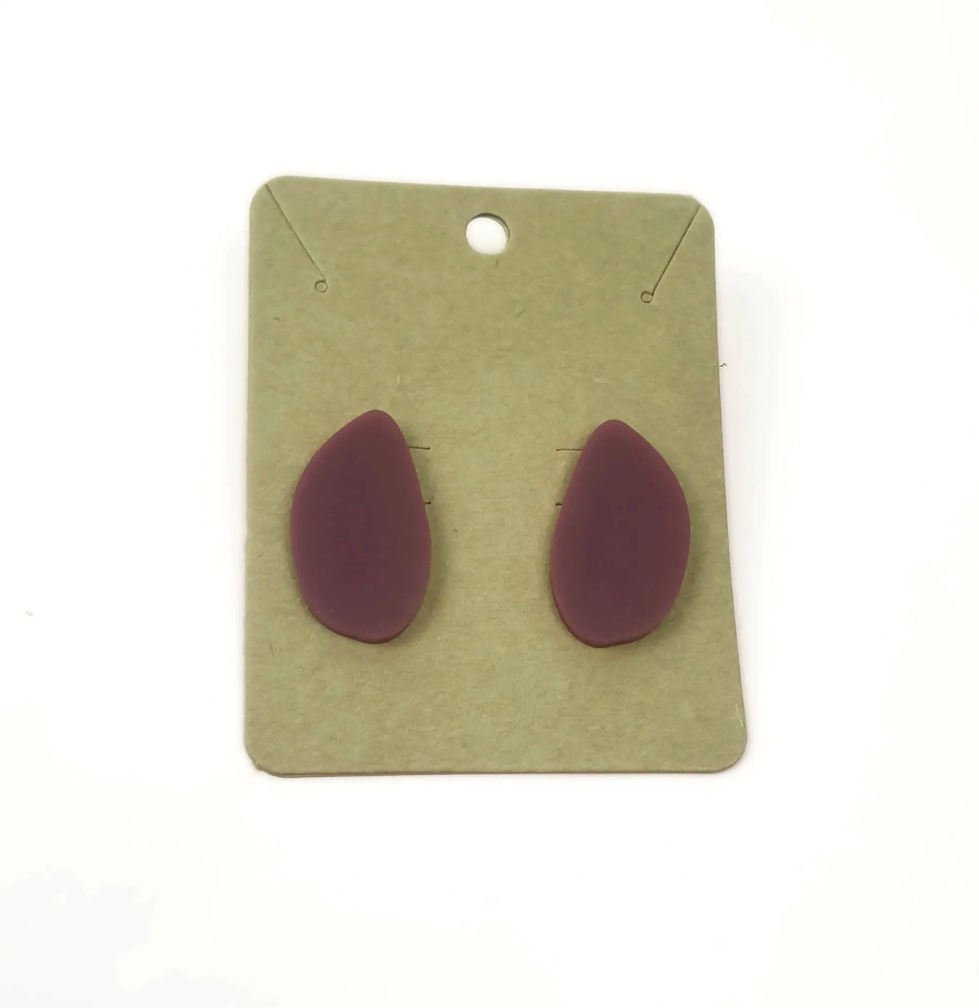 Elk red stud earrings