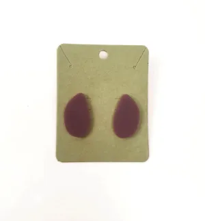 Elk red stud earrings