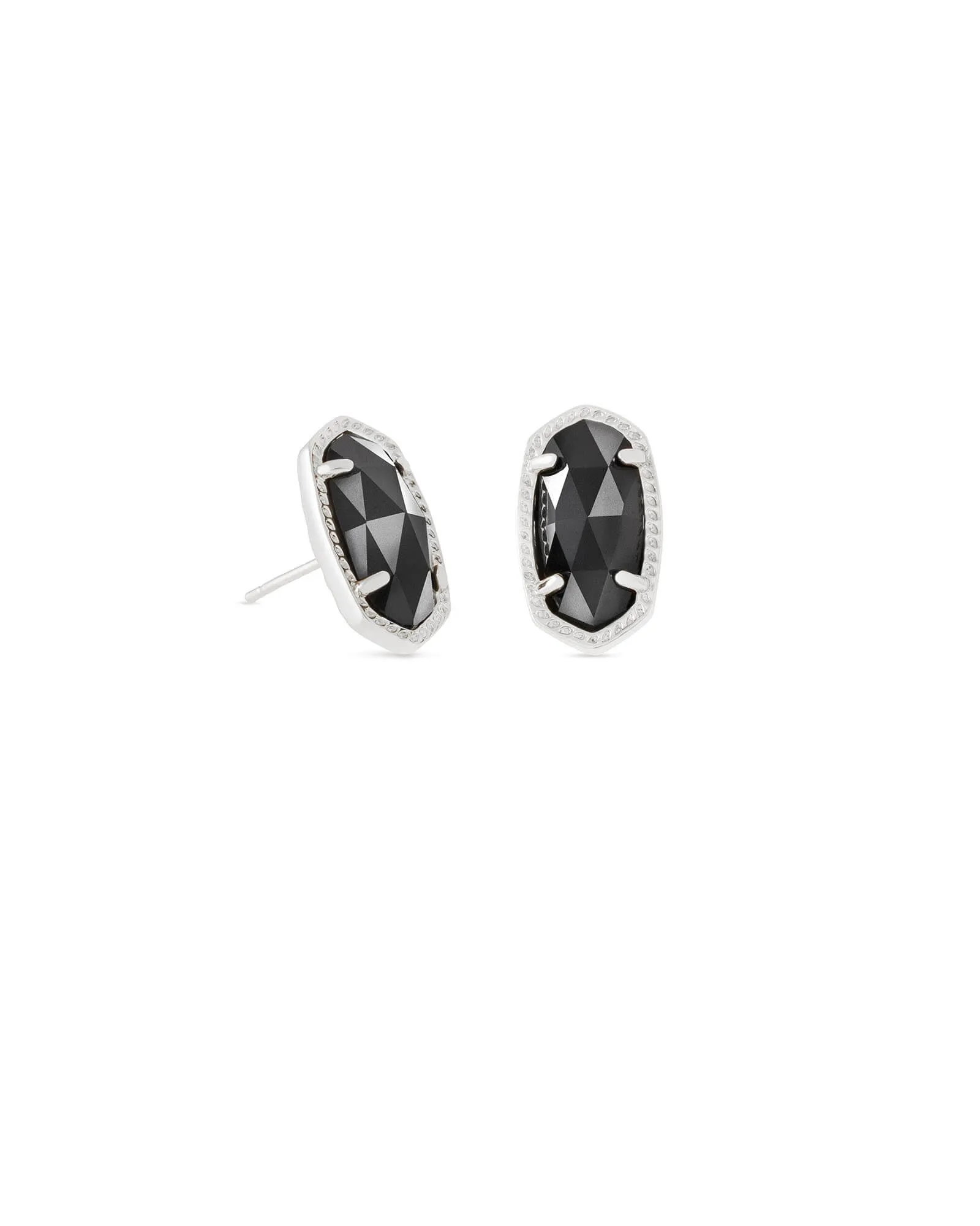 Ellie Stud Earring in Rhodium