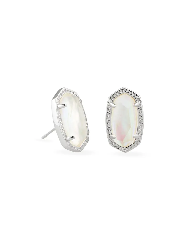 Ellie Stud Earring in Rhodium