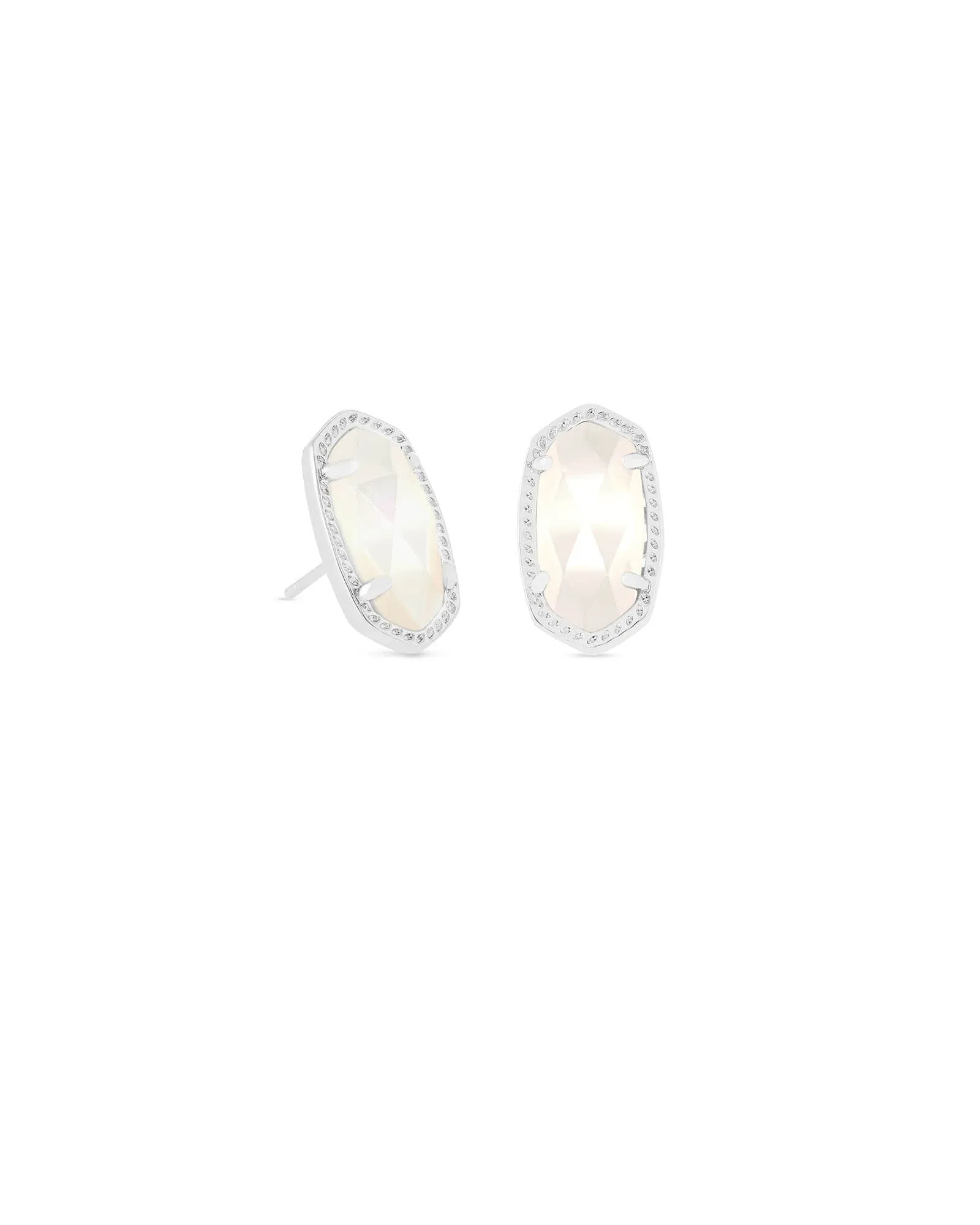Ellie Stud Earring in Rhodium