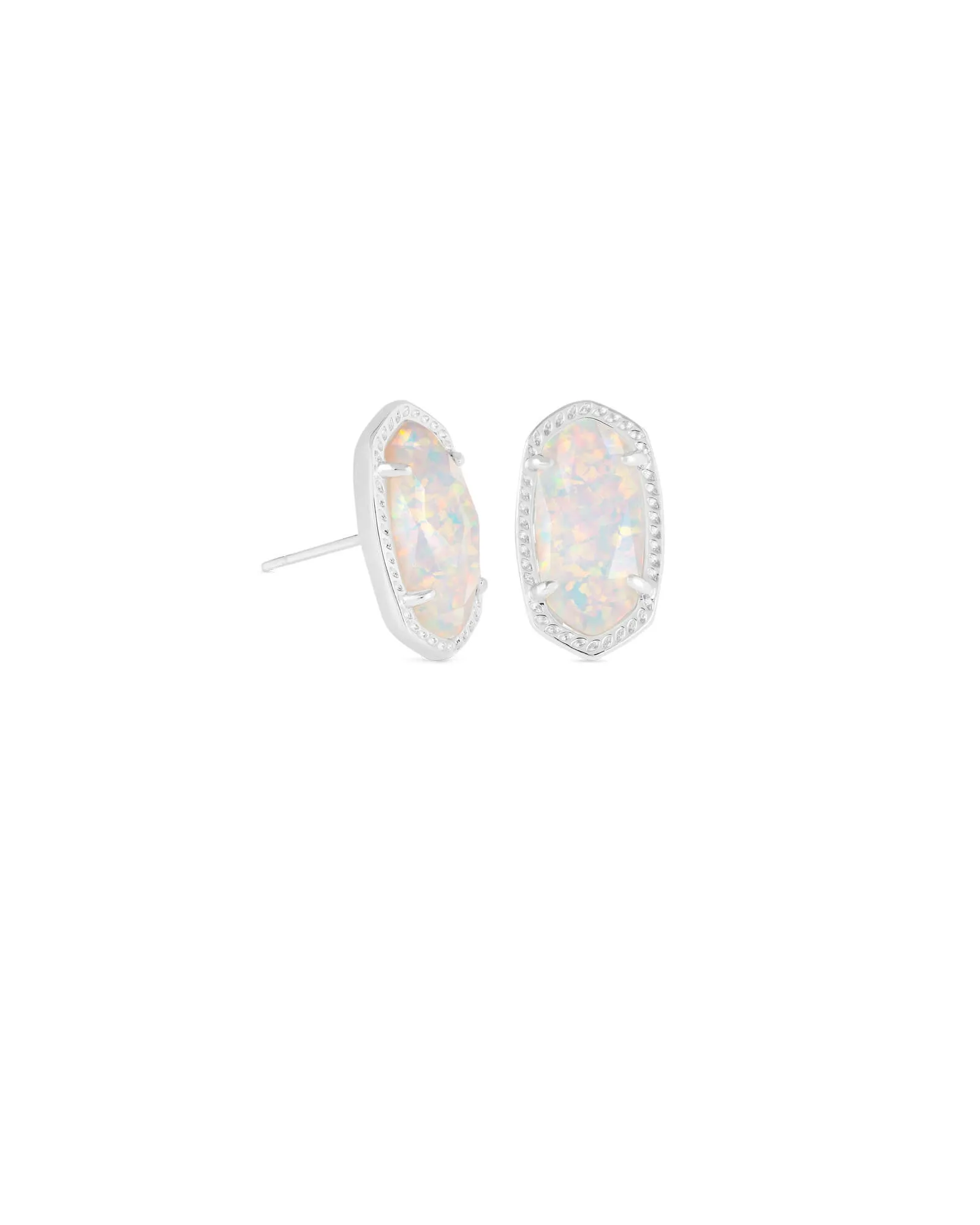 Ellie Stud Earring in Rhodium