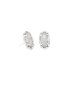 Ellie Stud Earring in Rhodium