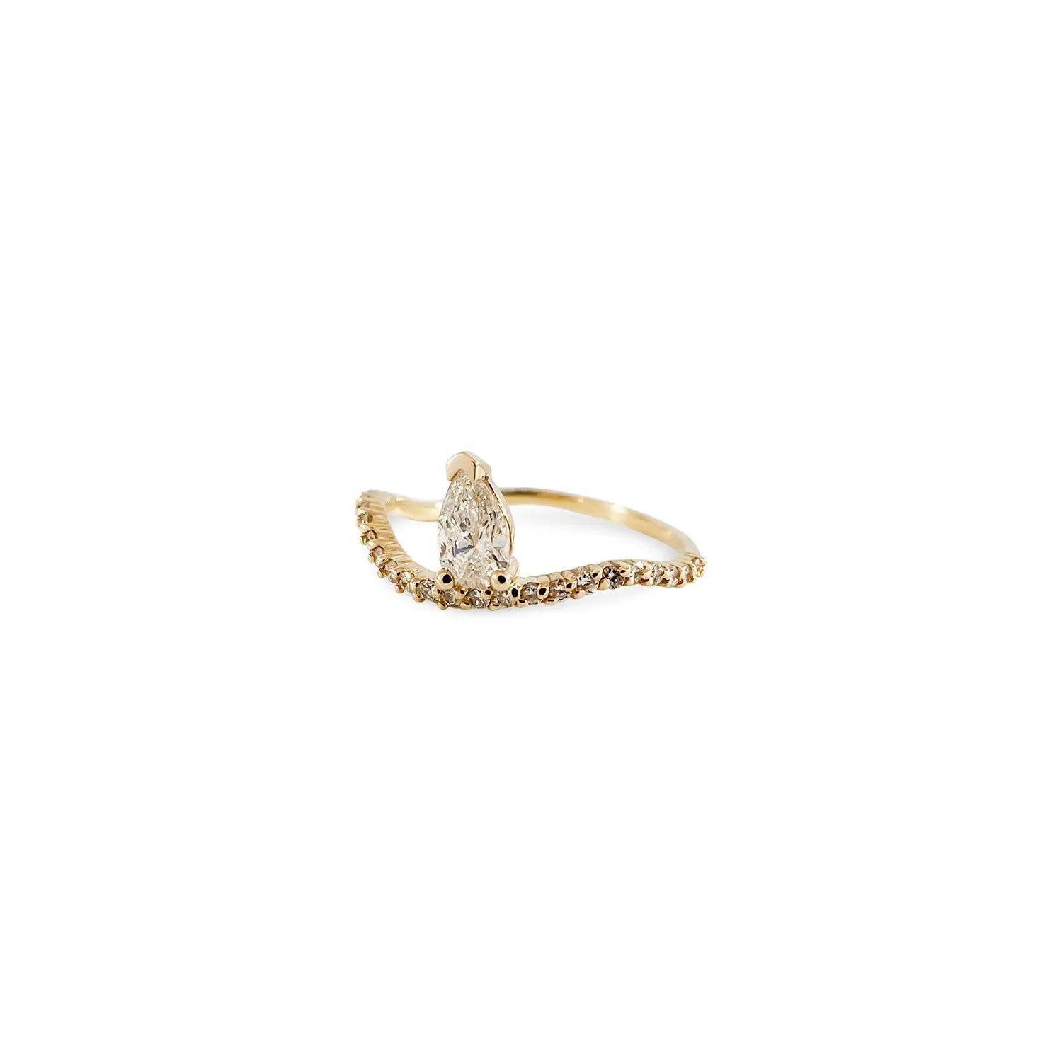 Emerald Ocean Drop Nalu Band Ring