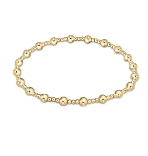 ENewton Classic Sincerity Pattern 4mm Bead Bracelet - Gold