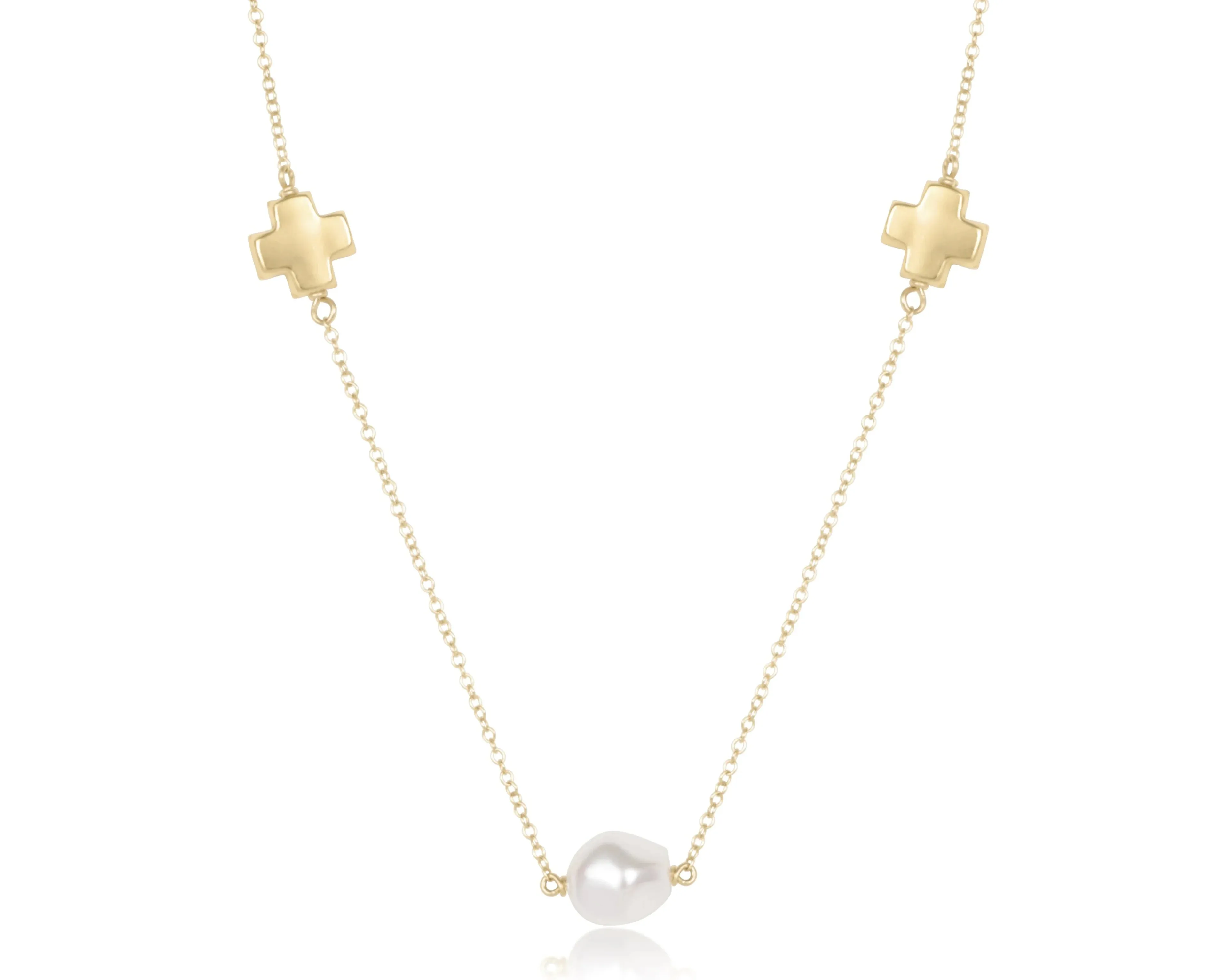 enewton Signature Cross Admire Simplicity Chain Choker: Pearl