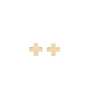 ENewton Signature Cross Stud Earrings Gold
