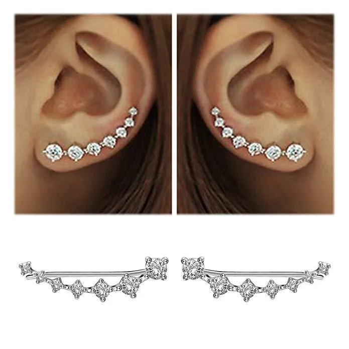 Epic High Quality Super Luxury Shiny Zircon 925 Sterling Silver Great Earring for Women Jewelry