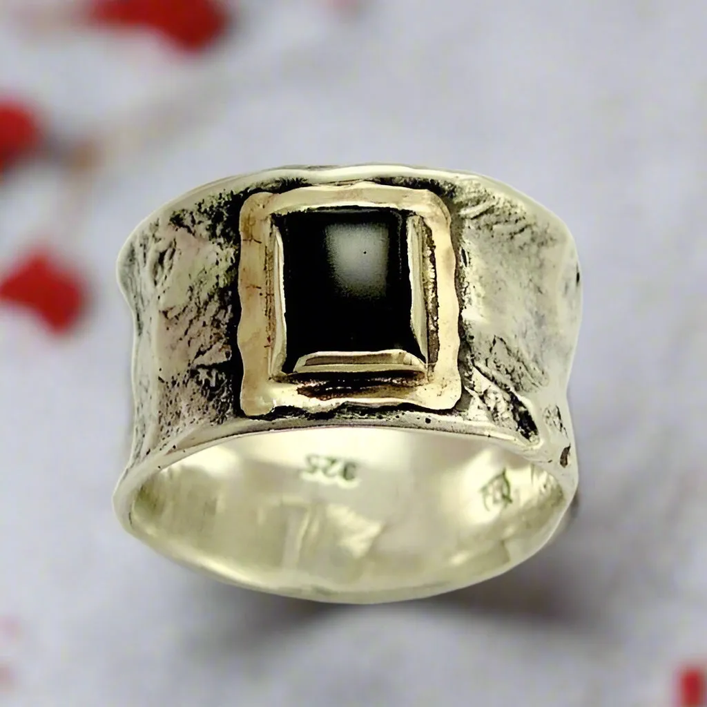 Etched Silver Band - Real Love.