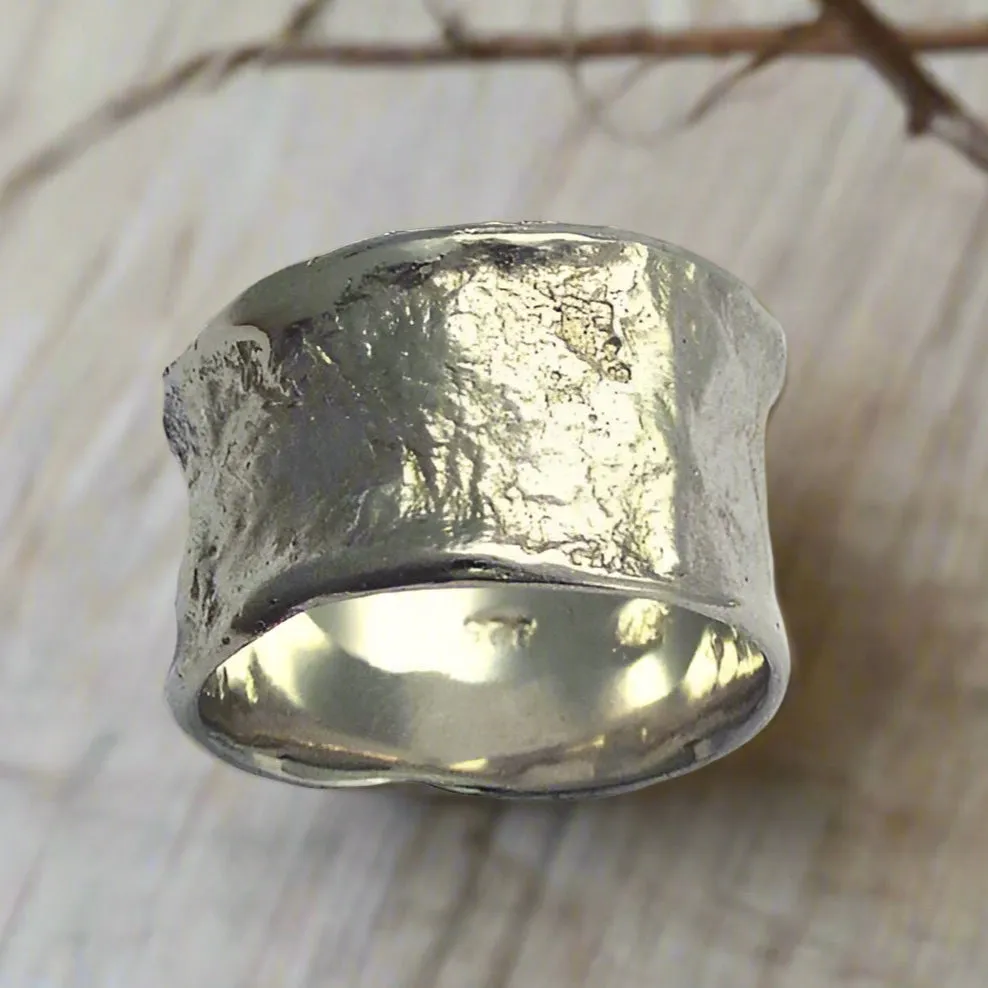 Etched Silver Band - Real Love.