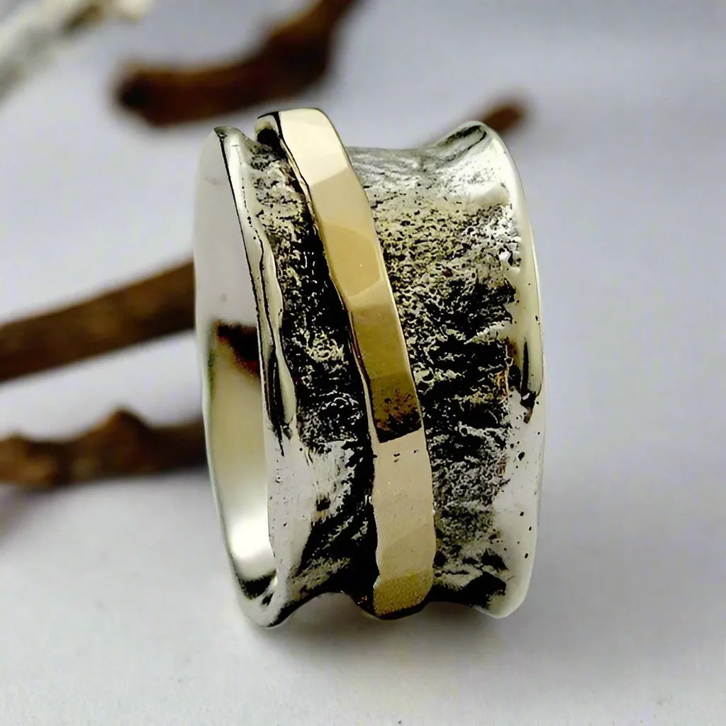 Etched Silver Band - Real Love.