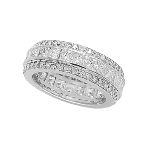 ETERNITY DIAMOND BAND RING 18K GOLD (4.92 CTW)
