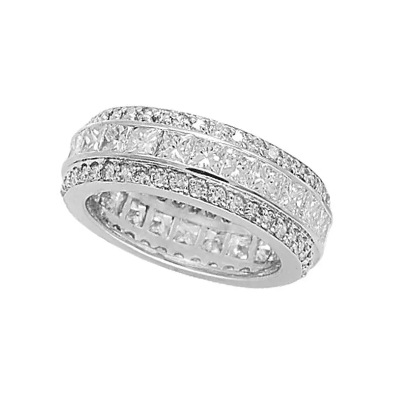 ETERNITY DIAMOND BAND RING 18K GOLD (4.92 CTW)