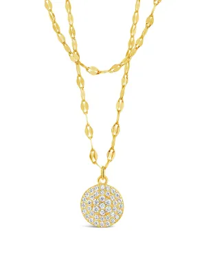 Eva CZ Pendant & Chain Layered Necklace