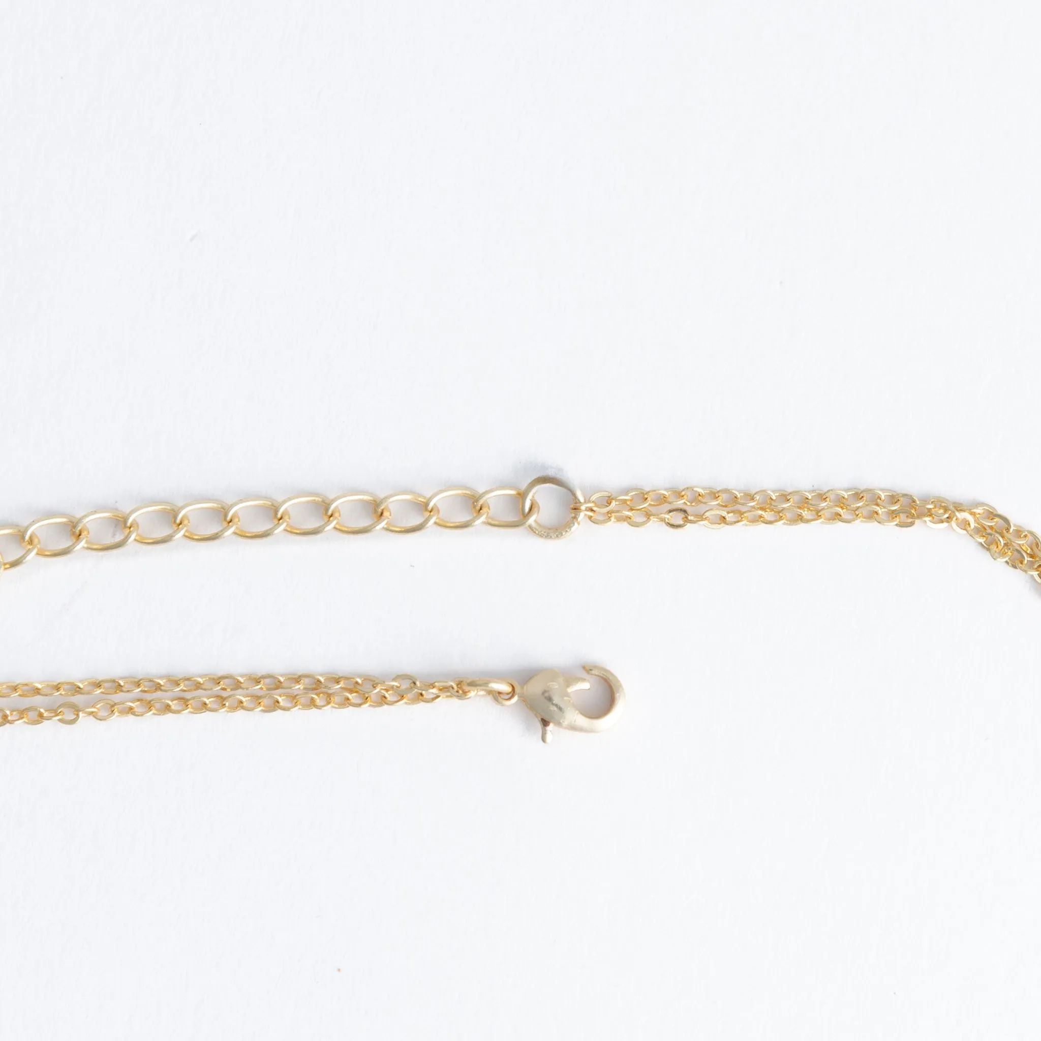 Ezra 18k Gold layered Stone Pendant Necklace