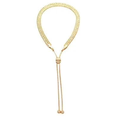 FABIENNE Mesh Chain Slider Bracelet - Gold