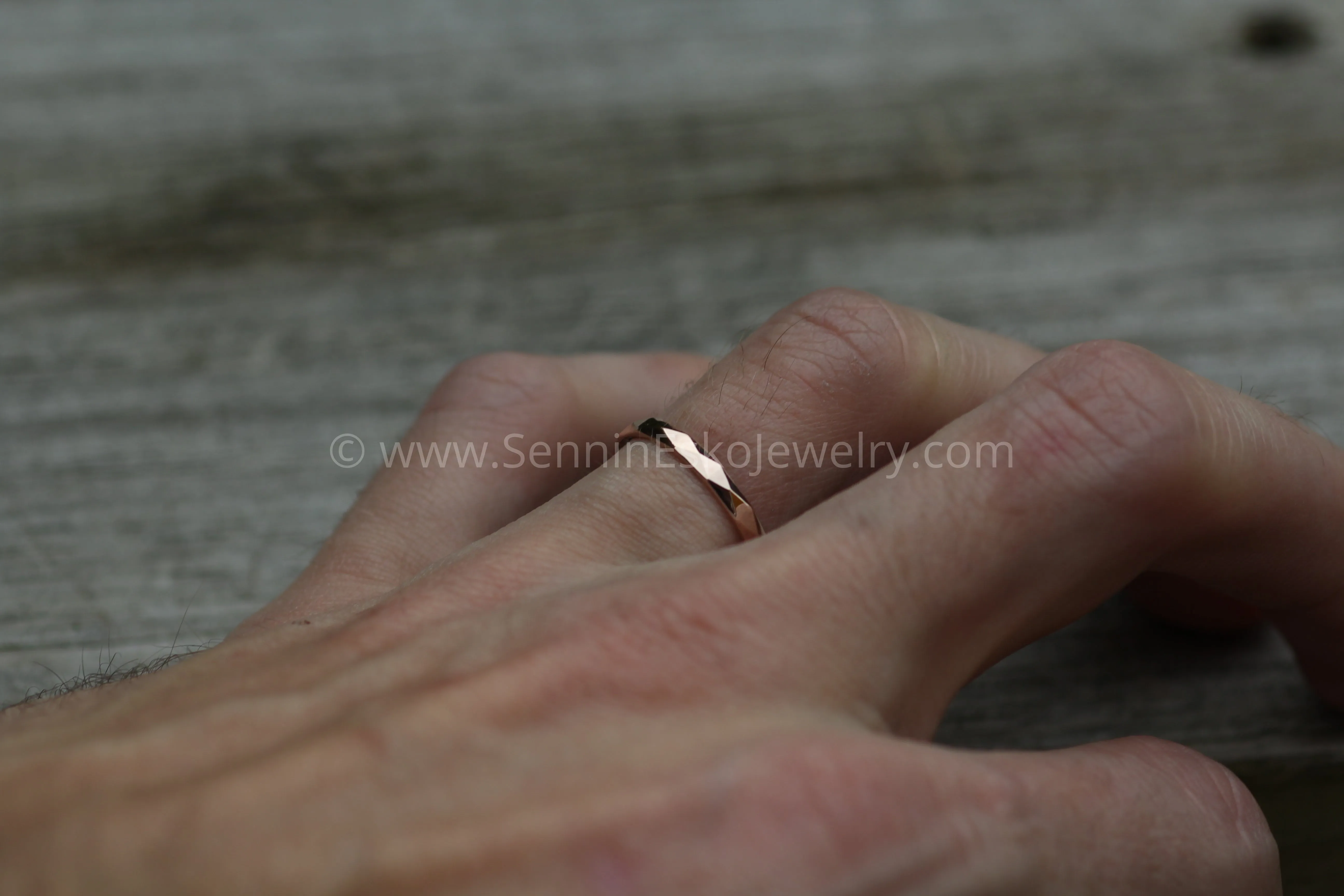 Faceted 14kt Yellow Gold 2.5mm Band