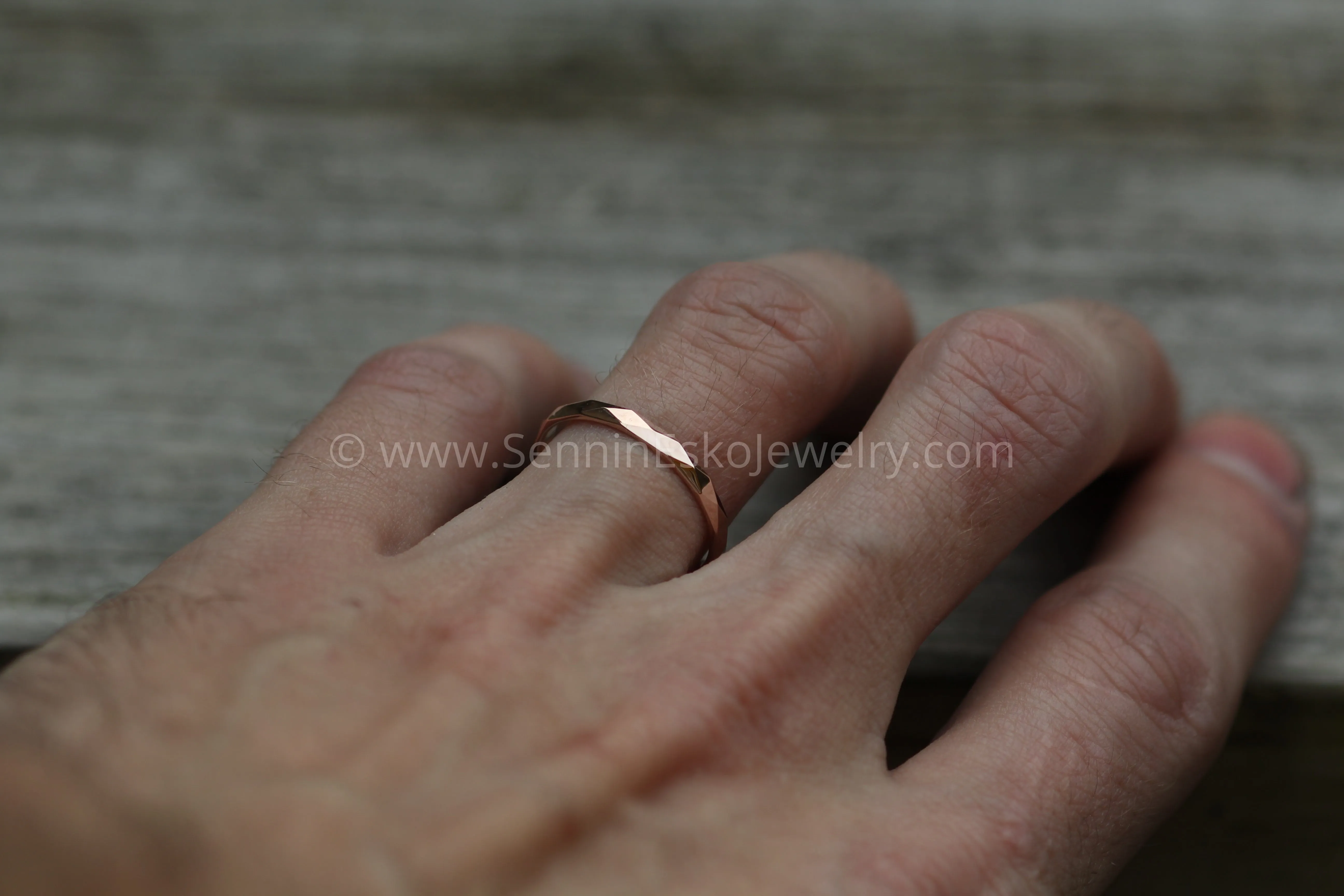 Faceted 14kt Yellow Gold 2.5mm Band