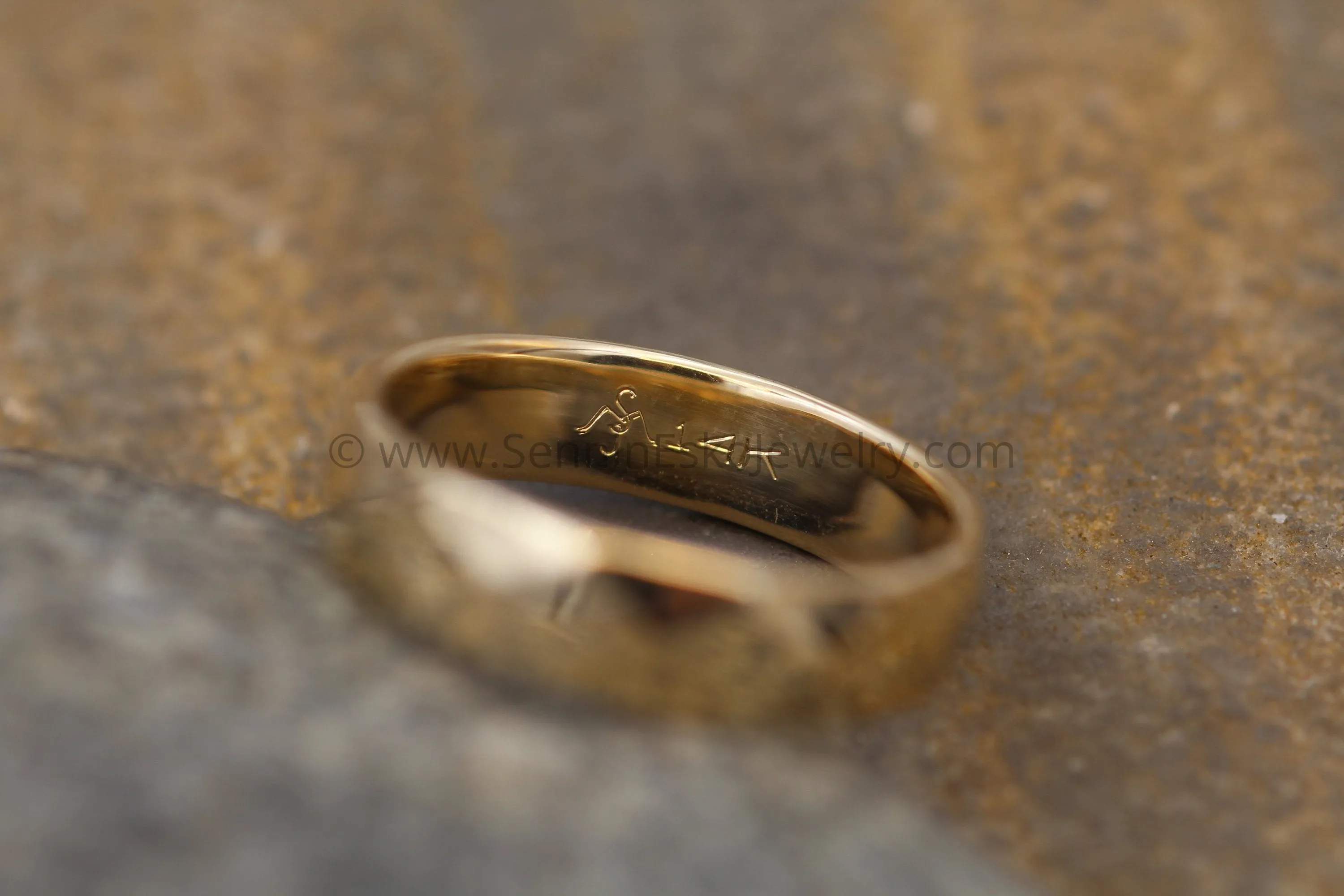Faceted 14kt Yellow Gold 5x1.4mm Band