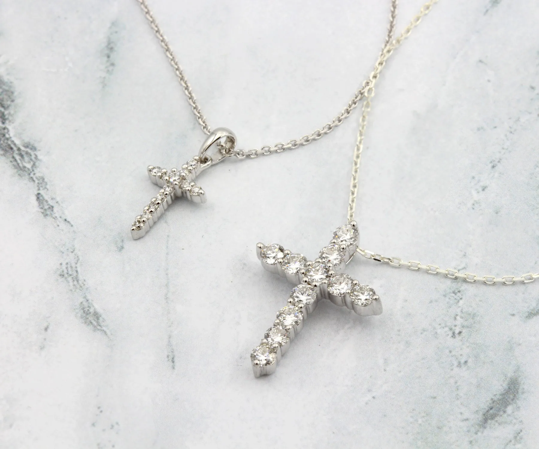 Fancy Cross Diamond Yellow Gold Pendant