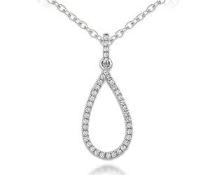Fancy Open Teardrop Diamond Pendant
