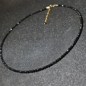 Fashion Brand Simple Black Beads Short Necklace Female Jewelry Women Choker Necklaces Bijoux Femme Ladies Party Necklace