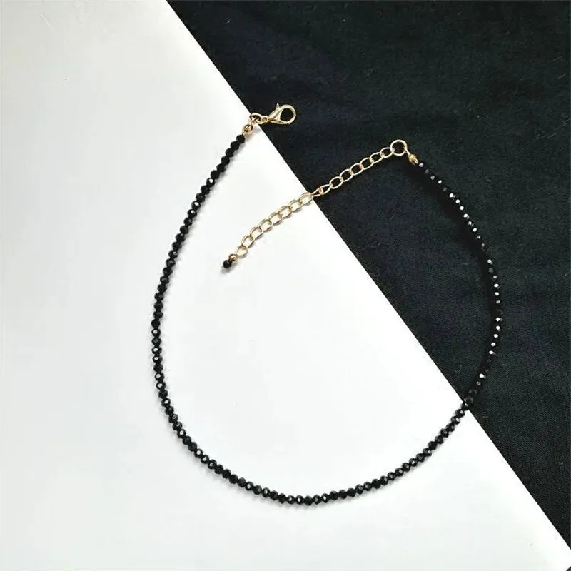 Fashion Brand Simple Black Beads Short Necklace Female Jewelry Women Choker Necklaces Bijoux Femme Ladies Party Necklace