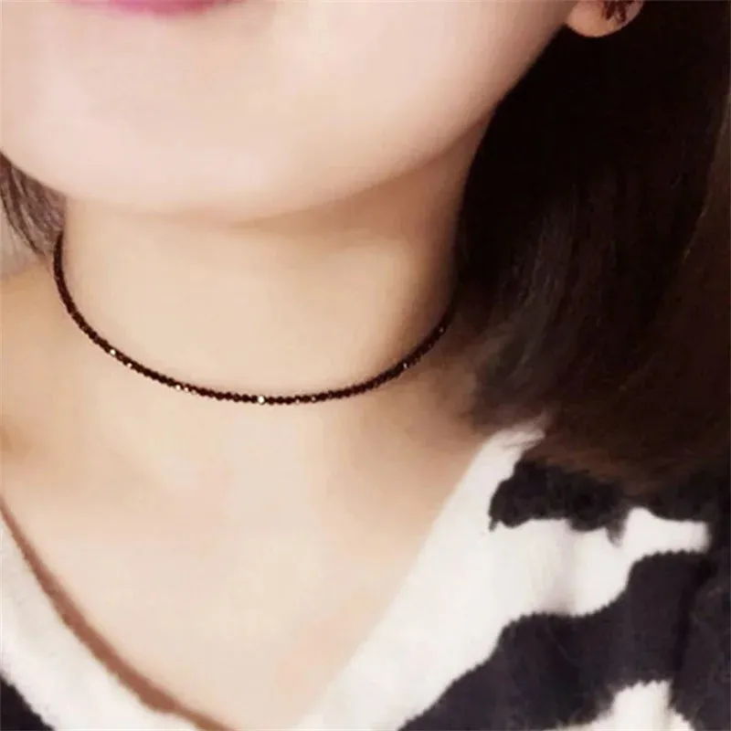 Fashion Brand Simple Black Beads Short Necklace Female Jewelry Women Choker Necklaces Bijoux Femme Ladies Party Necklace