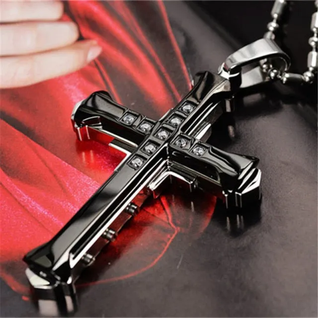 Fashion New Black Rectangle Pendant Necklace