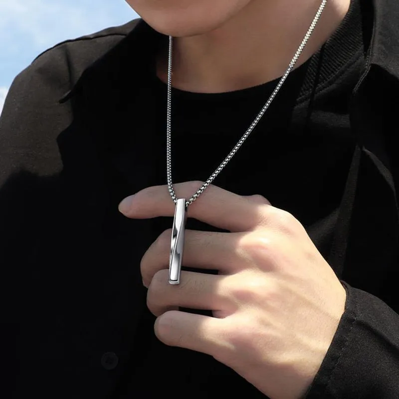 Fashion New Black Rectangle Pendant Necklace