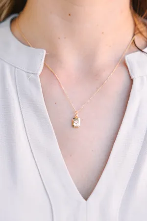 Feeling Accomplished Gold Starburst Pendant Necklace