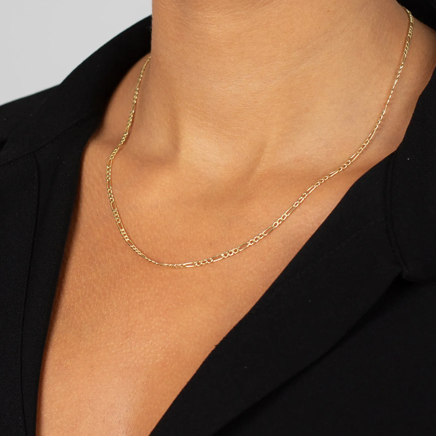 Figaro Chain Necklace 14K