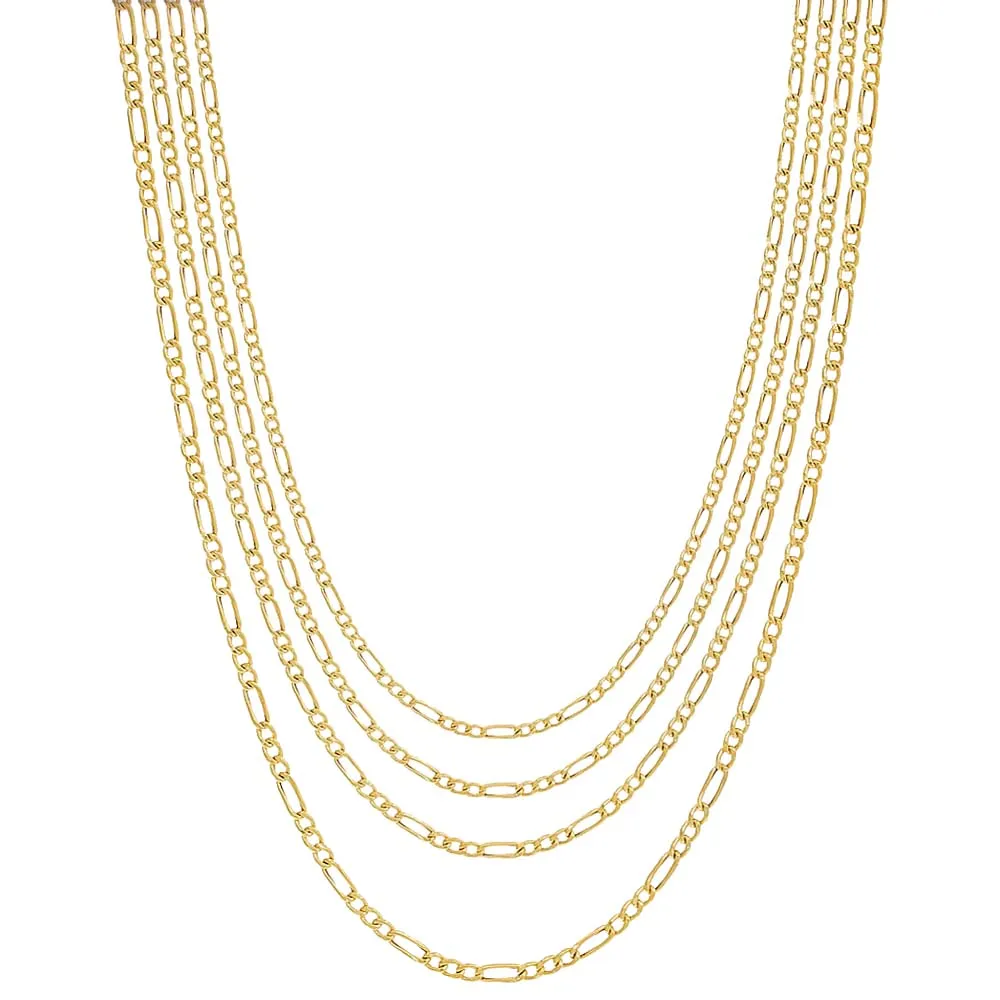 Figaro Chain Necklace 14K