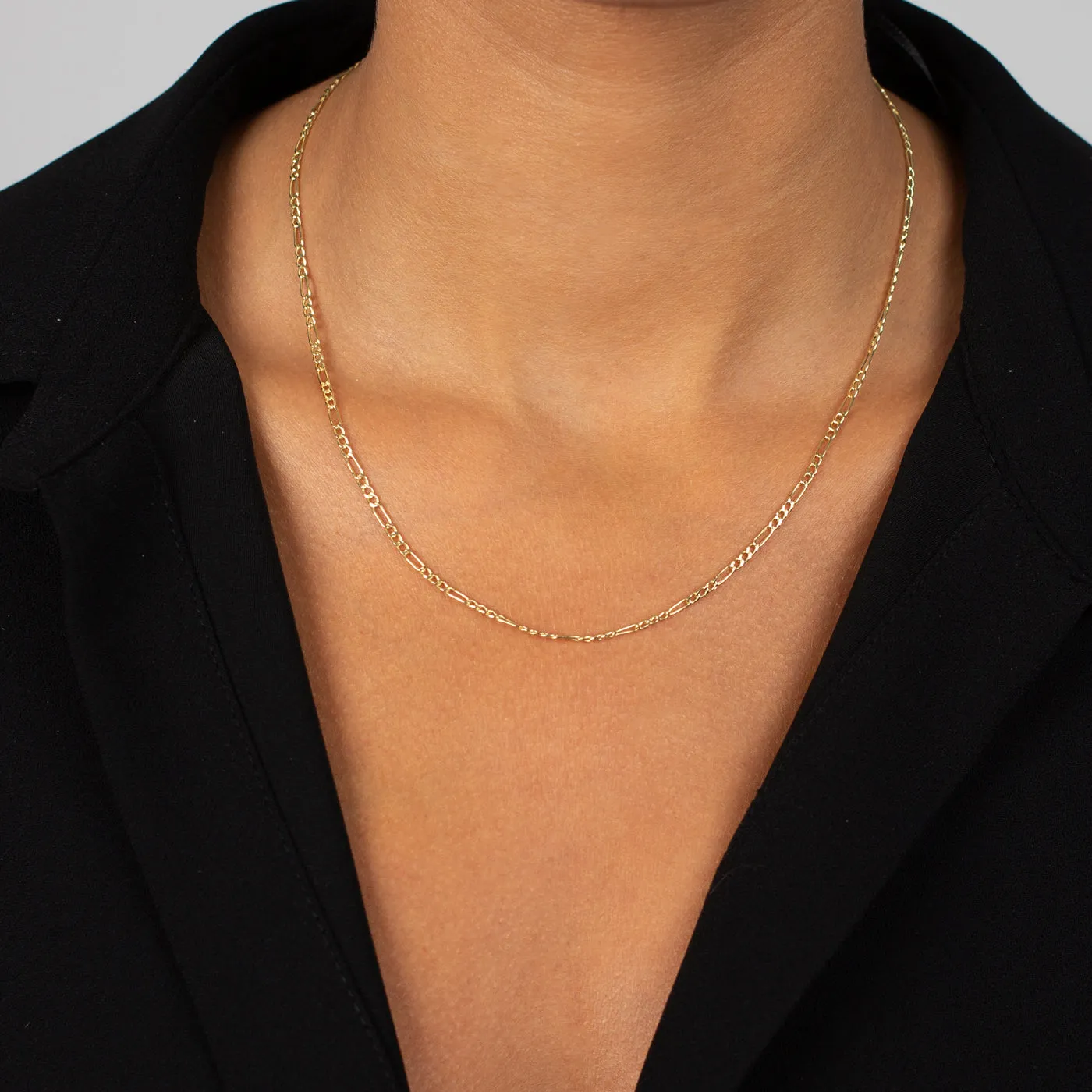 Figaro Chain Necklace 14K