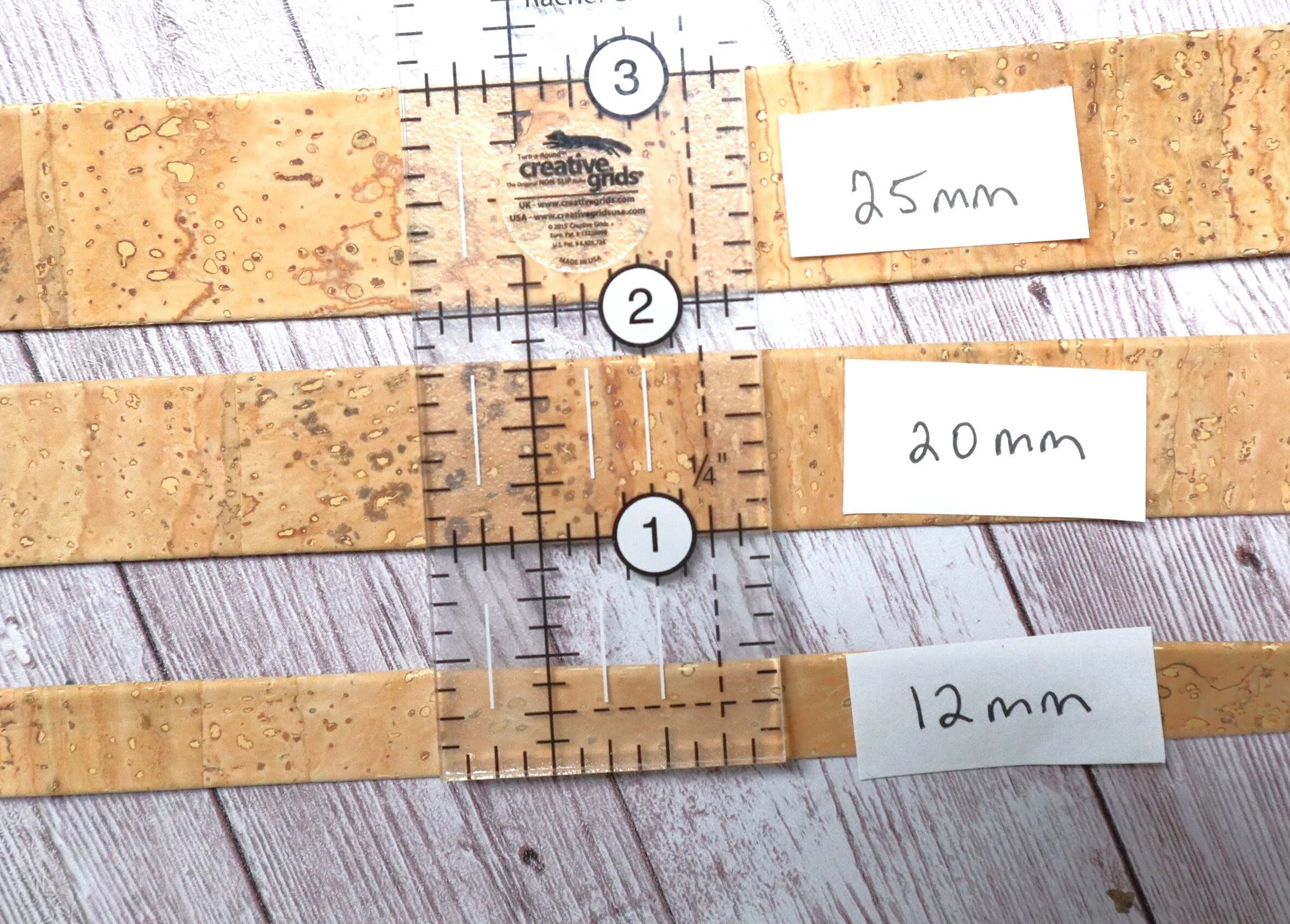 Flat Cork Cord by the Yard -  Moon
