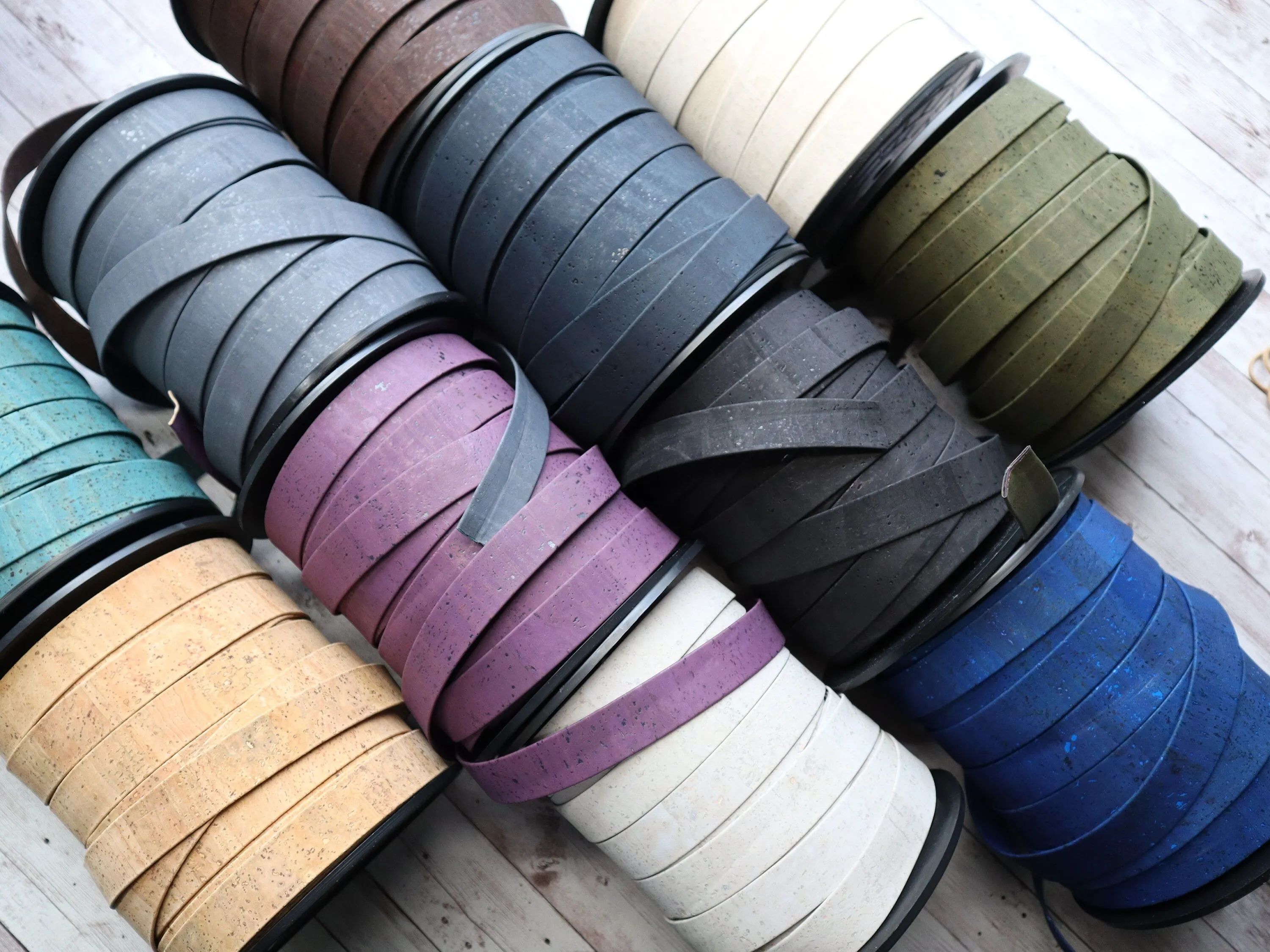 Flat Cork Cord by the Yard -  Moon