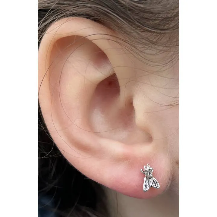 Fly Earrings in Sterling Silver