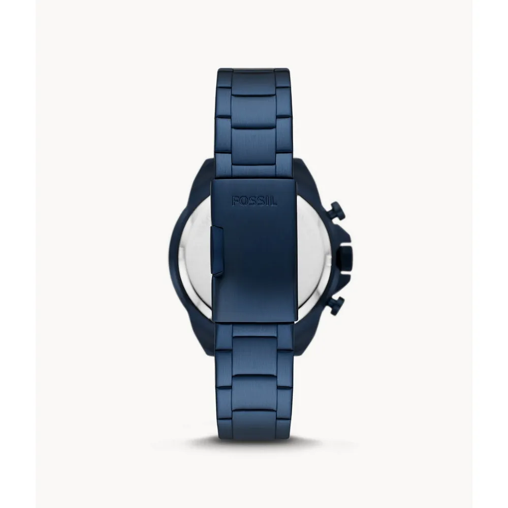 Fossil Bronson Men's Chronograph Navy Stainless Steel Watch