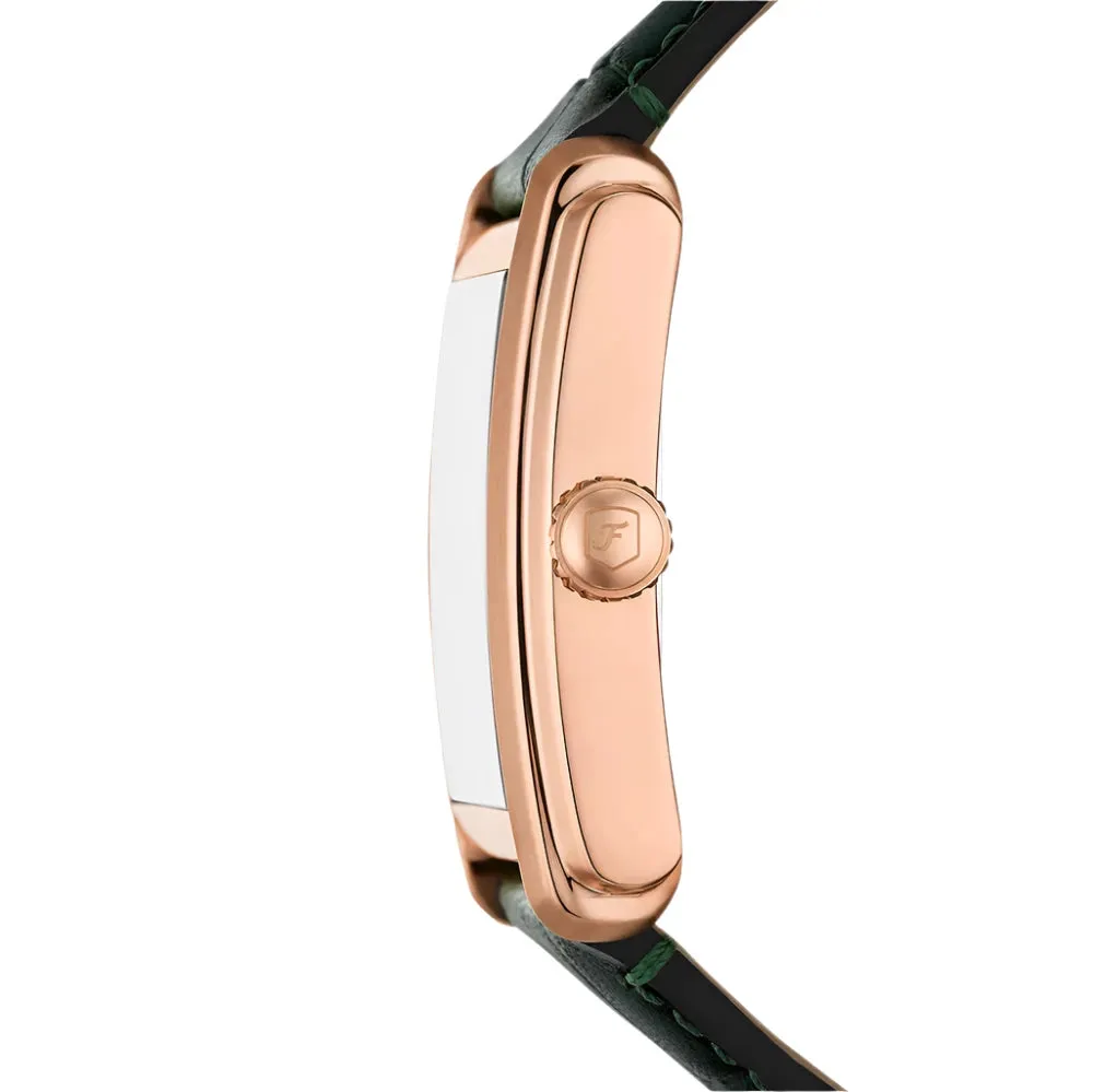 Fossil Carraway Gents Three-Hand Green Croco LiteHide™ Leather Watch