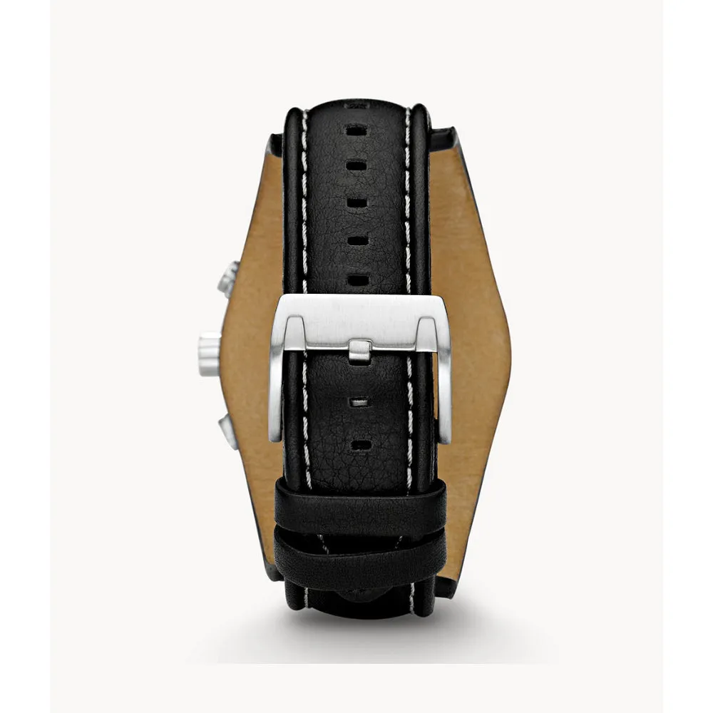 Fossil Coachman Men's Chronograph Black Leather Watch