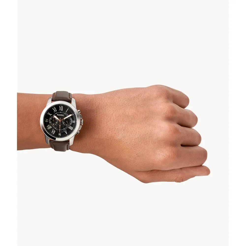 Fossil Grant Men's Chronograph Brown Leather Watch