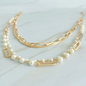 Fourfect, Layered Clip Chain Necklace