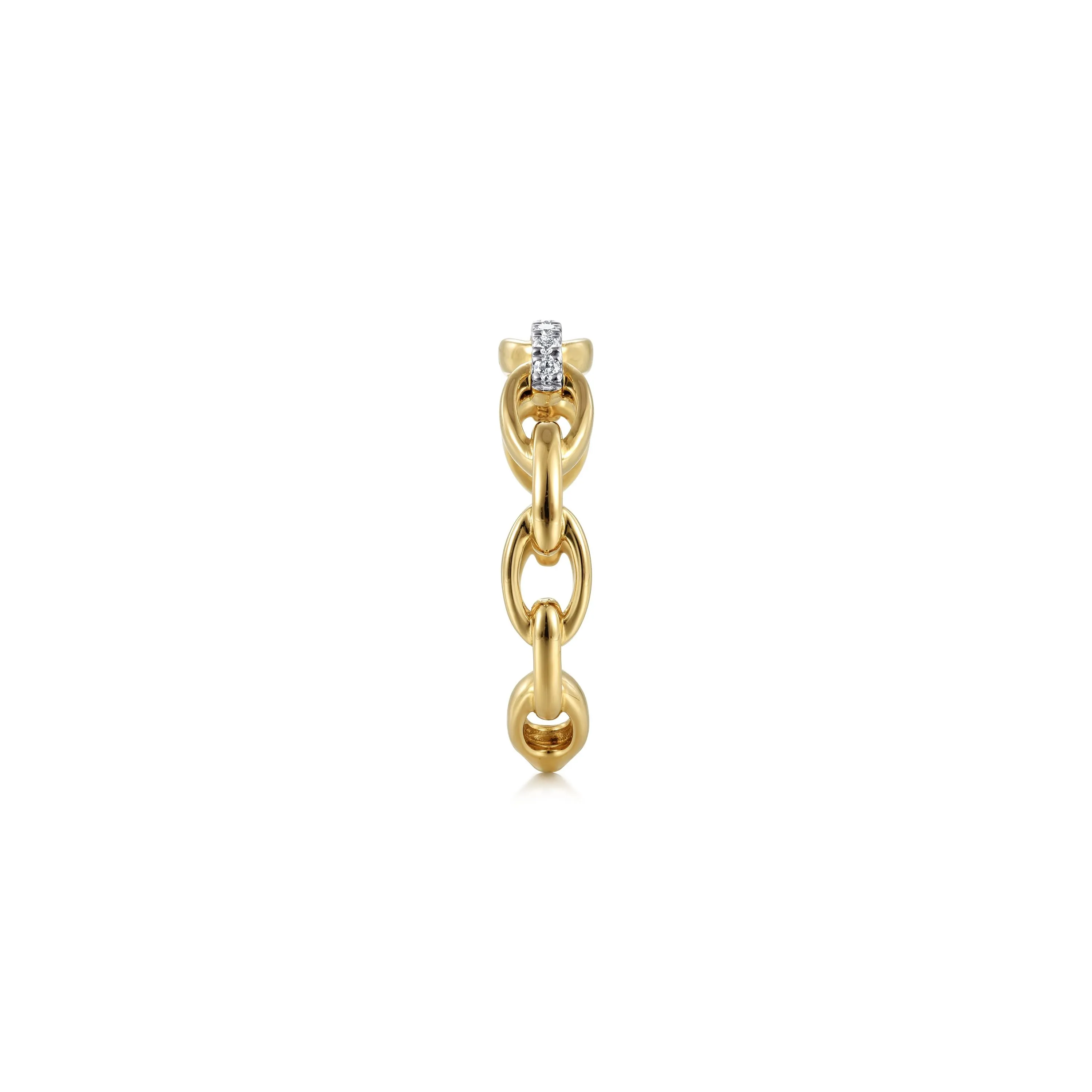 Gabriel & Co. Diamond Link Chain Ring