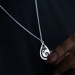 Ganesha Pendant with Silver Chain for Men