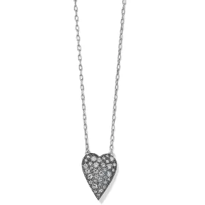 Glisten Heart Petite Necklace-Silver
