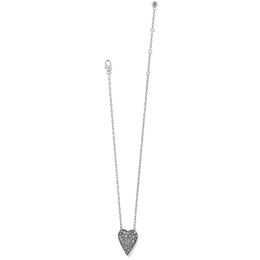 Glisten Heart Petite Necklace-Silver