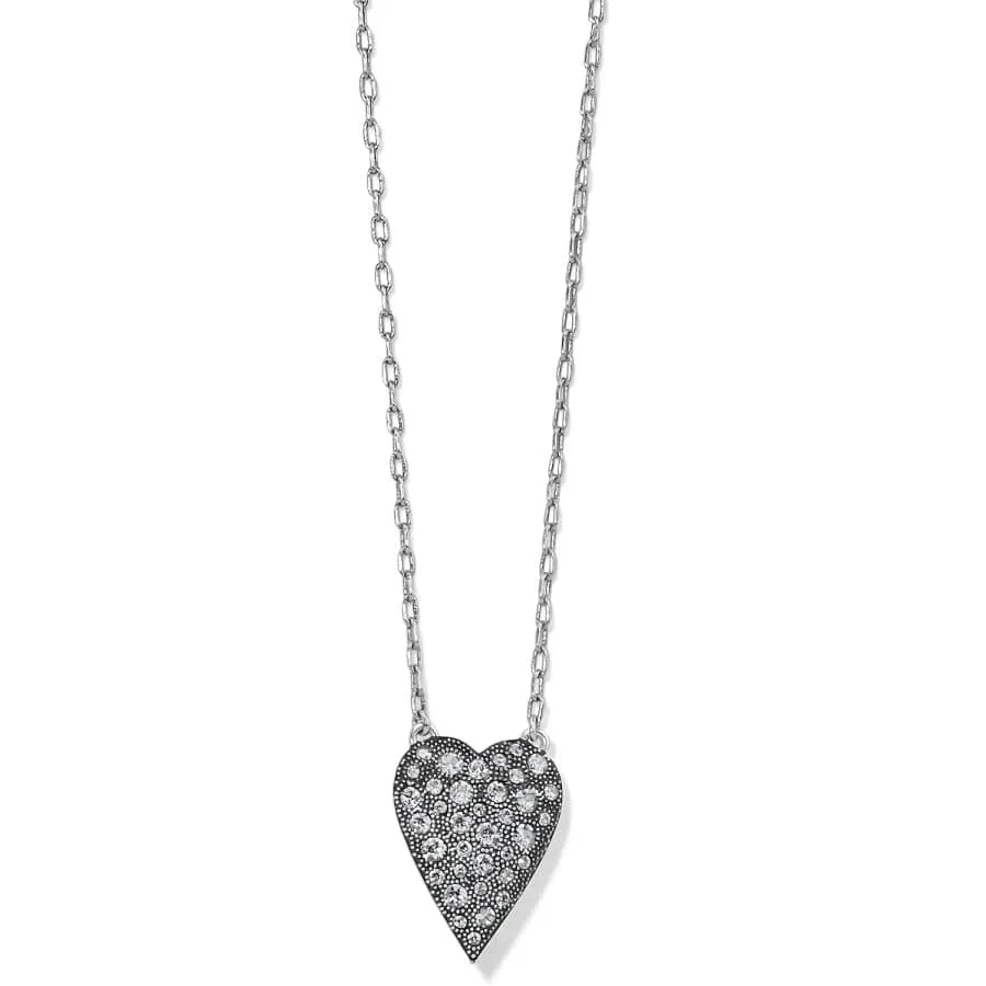 Glisten Heart Petite Necklace-Silver