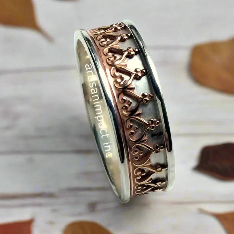 Gold Crown Silver Band - Victory.